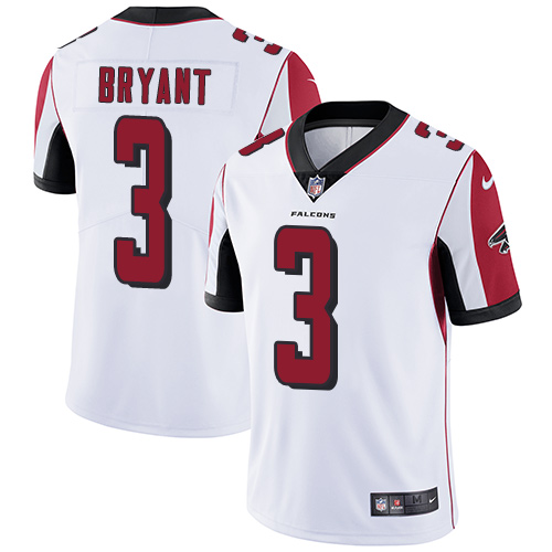 Nike Falcons #3 Matt Bryant White Men's Stitched NFL Vapor Untouchable Limited Jersey - Click Image to Close